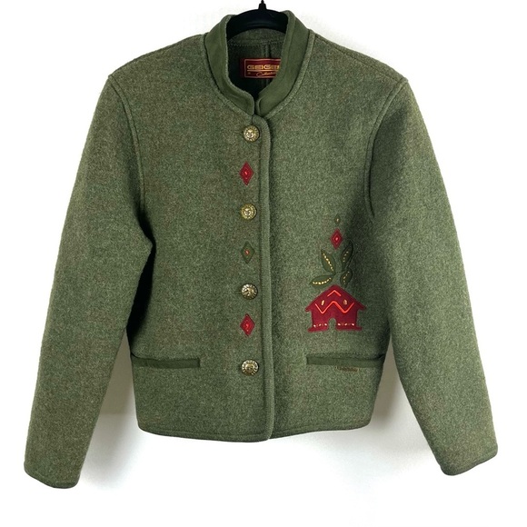 Geiger Collections Christmas Sweater -‎ Women’s 100% Pure New Wool - Size EU 36 - Picture 1 of 6